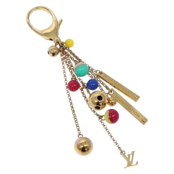 LOUIS VUITTON Porte Cles Grullo Key Holder metal Gold - Picture 1 of 10